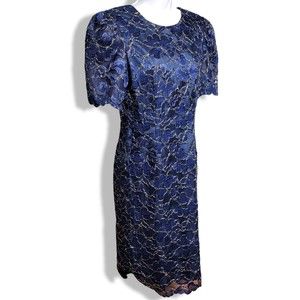 Vintage LESLIE FAY Evenings 90s Formal Cocktail Dress 6